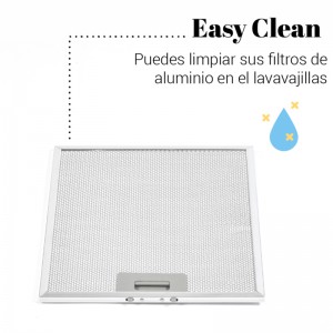 CAMPANA DECORATIVA KENIA 3190 INOX T INV. 90 CM FRONT NEGRO