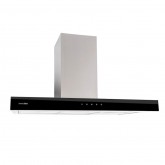 CAMPANA DECORATIVA KENIA 3190 INOX T INV. 90 CM FRONT NEGRO