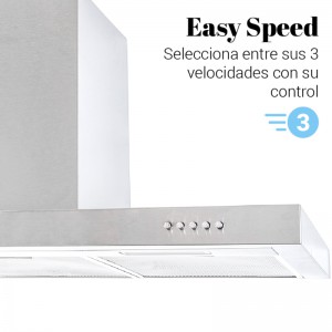 CAMPANA DECORATIVA KENIA 3090 INOX T INV. 90 CM