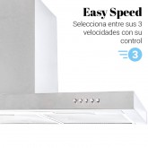 CAMPANA DECORATIVA KENIA 3090 INOX T INV. 90 CM