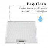 CAMPANA DECORATIVA KENIA 3090 INOX T INV. 90 CM