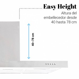 CAMPANA DECORATIVA KENIA 3090 INOX T INV. 90 CM