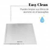 CAMPANA PIRAMIDAL EVEREST 2090 INOX 90 CM