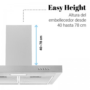 CAMPANA EN T KENIA 2060 INOX 60 CM
