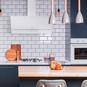 CAMPANA ESTELA 2090W CRISTAL BLANCO 90 CM