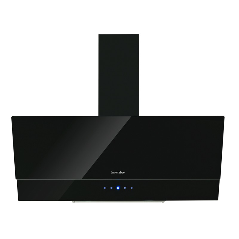 CAMPANA ESTELA 2090B CRISTAL NEGRO 90 CM