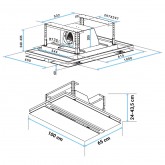 CAMPANA DE TECHO ALPES 4010W CRISTAL BLANCO