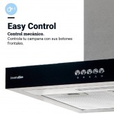 CAMPANA KENIA 4060 EN T NEGRA INOX 60CM