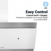 CAMPANA DECORATIVA ANDRES 4090W BLANCA INOX 90CM