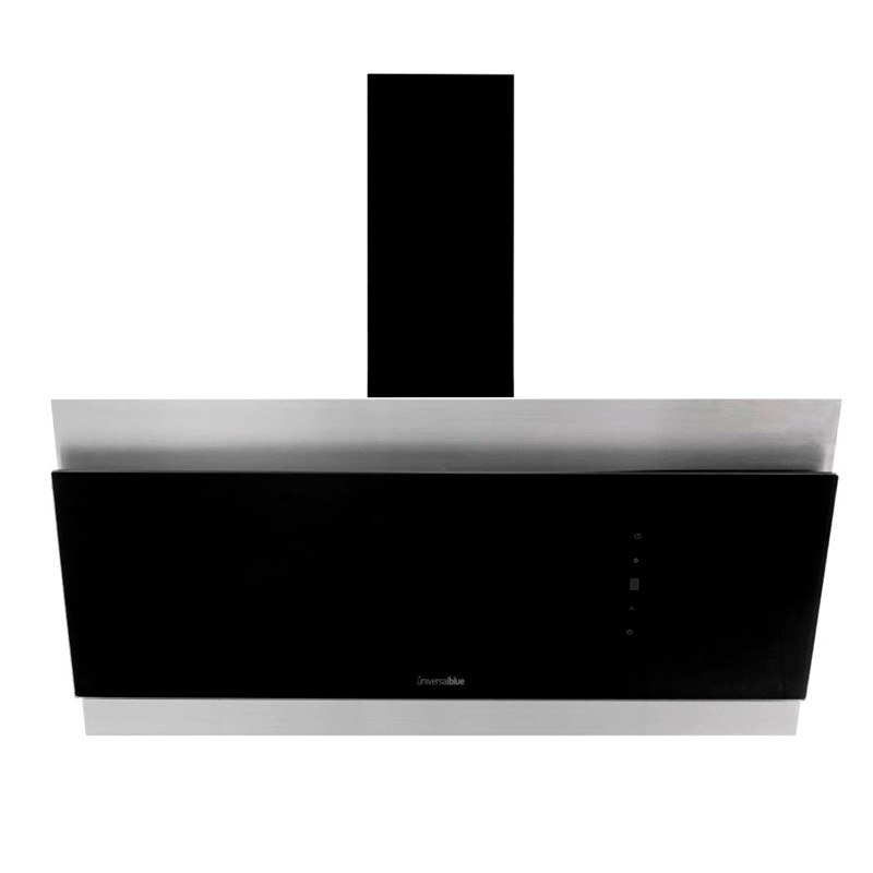 CAMPANA DECORATIVA ANDRES 4090B NEGRA/INOX 90CM