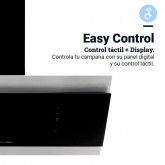 CAMPANA DECORATIVA ANDRES 4090B NEGRA/INOX 90CM