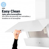 CAMPANA DECORATIVA ESTELA 4060W CRISTAL BLANCO 60CM