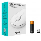 RATON LOGITECH PEBBLE M350 BLANCO CRUDO BLUETOOTH 
