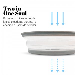 TAPADERA PARA MICROONDAS GRIS