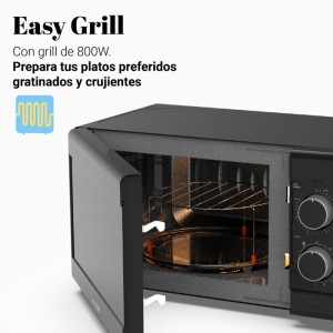 MICROONDAS SPEEDYBAKE CON GRILL 20 L 800W NEGRO