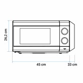 MICROONDAS SPEEDYBAKE SIN GRILL 20 L 700W NEGRO