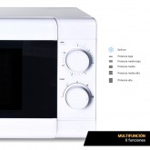MICROONDAS WAVECHEF SIN GRILL 20 L 700W BLANCO