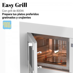 MICROONDAS ENCASTRE SPEEDYBAKE GRILL 20 L 800W BLANCO