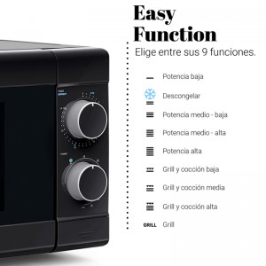 MICROONDAS ENCASTRE SPEDDYBAKE 20 L GRILL 800W  NEGRO