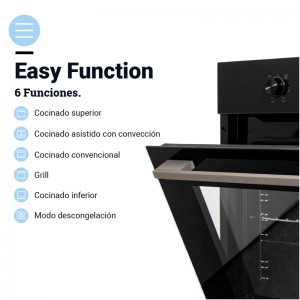HORNO MULTIFUNCION MISTI 4006B MECÁNICO CRISTAL NEGRO