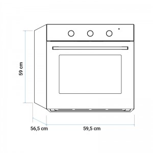 HORNO MULTIFUNCION MISTI 4006B MECÁNICO CRISTAL NEGRO