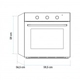 HORNO MULTIFUNCION MISTI 4006B MECÁNICO CRISTAL NEGRO
