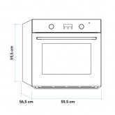 HORNO MULTIFUNCIÓN YASUR 4009W CRISTAL BLANCO DIGITAL