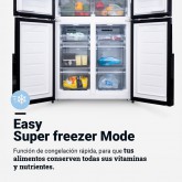 FRIGORÍFICO AMERICANO KIVU 4026B 4 PUERTAS NEGRO