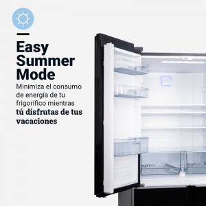 FRIGORÍFICO AMERICANO KIVU 4026B 4 PUERTAS NEGRO