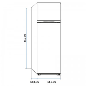 FRIGORÍFICO NESS 4020W DOBLE PUERTA CÍCICLO BLANCO 170 CM