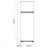 FRIGORÍFICO NESS 4020W DOBLE PUERTA CÍCICLO BLANCO 170 CM