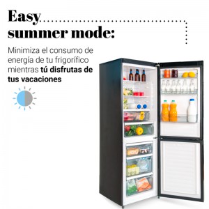 FRIGORÍFICO COMBI VOSTOK 3019B NO FROST 185 CM NEGRO