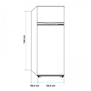 FRIGORIFICO DOBLE PUERTA GARDA CÍCLICO 144 CM