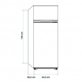 FRIGORIFICO DOBLE PUERTA GARDA CÍCLICO 144 CM