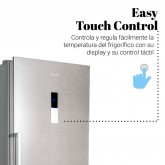 FRIGORÍFICO VERTICAL ONEGA 3003X NO FROST 185 CM INOX A+