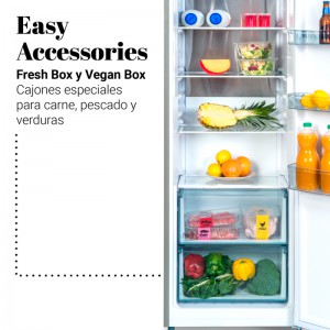 FRIGORÍFICO VERTICAL ONEGA 3003X NO FROST 185 CM INOX A+