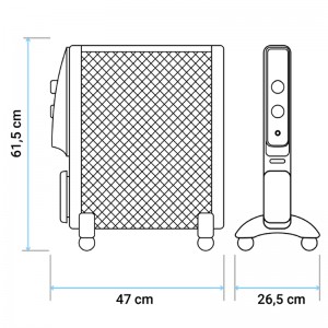 RADIADOR DE MICA ACAPULCO 2015 NEGRO/AZUL 1500W