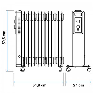 RADIADOR ACEITE VARADERO BLANCO 2500W 13 ELEMENTOS