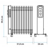 RADIADOR ACEITE VARADERO BLANCO 2500W 13 ELEMENTOS