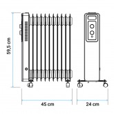 RADIADOR ACEITE VARADERO BLANCO 2000W 11 ELEMENTOS