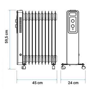 RADIADOR ACEITE VARADERO 2020 NEGRO/AZUL 2000W 11 ELEMENTOS