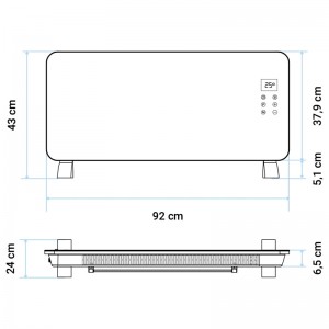 PANEL DE CRISTAL CONTA 5020W BLANCO 2000W CON WIFI