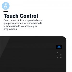 PANEL DE CRISTAL CONTA 5020B NEGRO 2000W CON WIFI