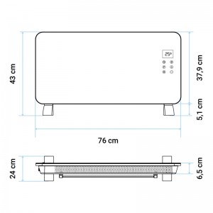 PANEL DE CRISTAL CONTA 5015W BLANCO 1500W CON WIFI