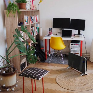 PANEL DE CRISTAL CONTA 5015B NEGRO 1500W CON WIFI