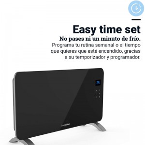PANEL DE CRISTAL CONTA 5015B NEGRO 1500W CON WIFI