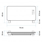 PANEL DE CRISTAL CONTA 5015B NEGRO 1500W CON WIFI