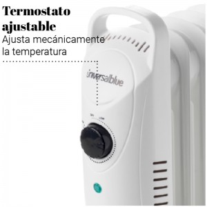 RADIADOR MINI 700W ACEITE 7 ELEMENTOS BLANCO