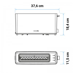 TOSTADOR TOASTY 1L/GE 1 RANURA LARGA BLANCO GRANITE