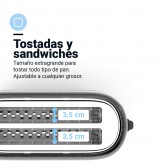 TOSTADOR TOASTY PLUS 2L 2 RANURAS LARGAS COLOR NEGRO